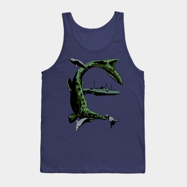 Mosasaur, meet U-Boat Tank Top by NikSwiftDraws